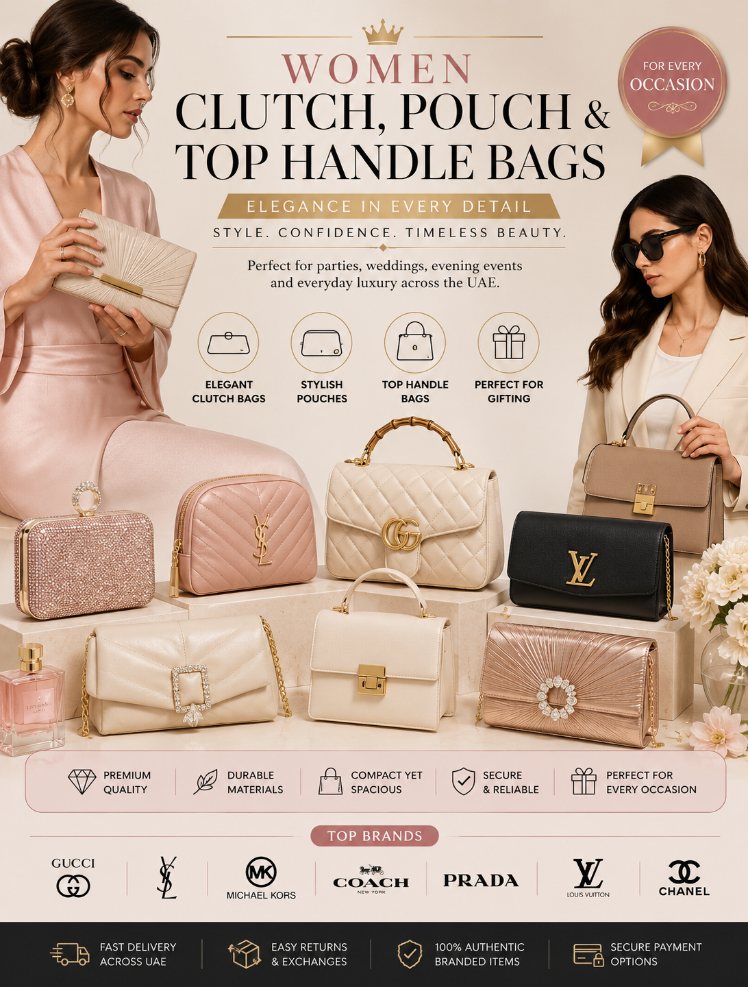 Women Clutch, Pouch & Top Handle Bags
