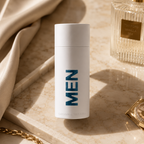 212 Men Aqua fragrance flat lay with sunglasses, watch, jewelry and leather accessories in luxury styling