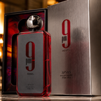 Close-up view of Afnan 9PM Rebel perfume showcasing premium materials, elegant finish, and luxury craftsmanship.