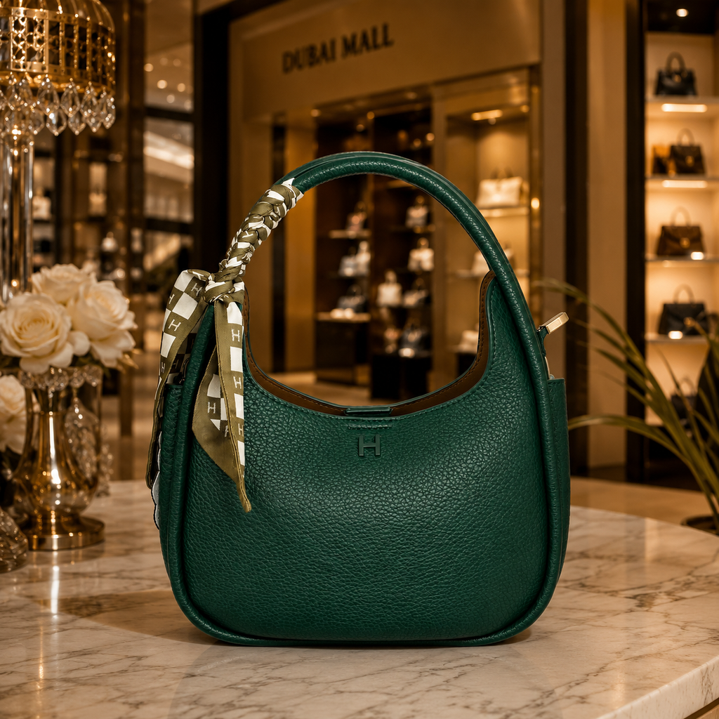 Luxury Women's Pebbled Leather Hobo Shoulder Bag – Elegant Everyday Style