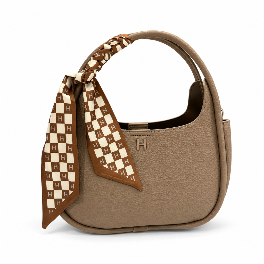 Luxury Women's Pebbled Leather Hobo Shoulder Bag – Elegant Everyday Style