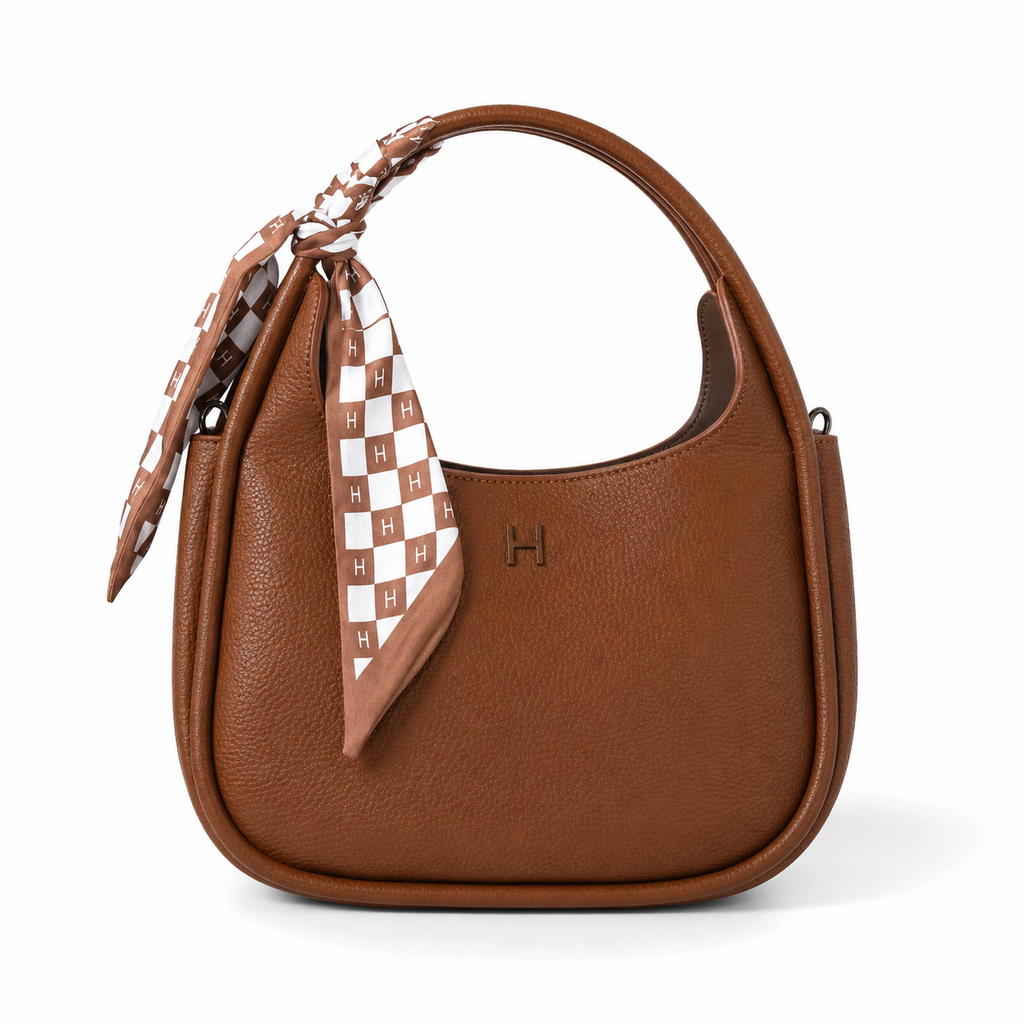 Luxury Women's Pebbled Leather Hobo Shoulder Bag – Elegant Everyday Style