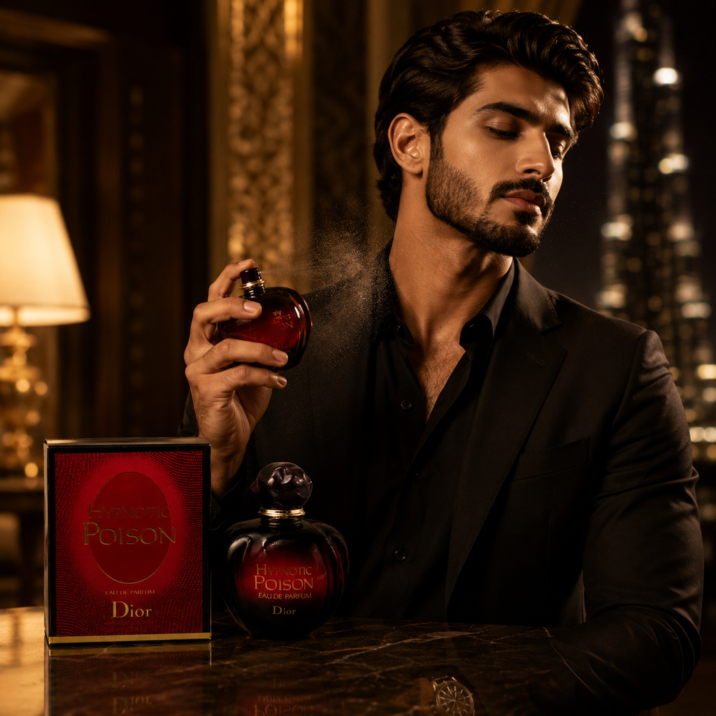 Luxury women's perfume featured in premium fashion lifestyle setting, sophisticated fragrance for modern women.