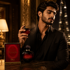 Luxury women's perfume featured in premium fashion lifestyle setting, sophisticated fragrance for modern women.