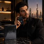 Close-up of NOW Eau de Parfum bottle highlighting premium craftsmanship and luxury finishing.