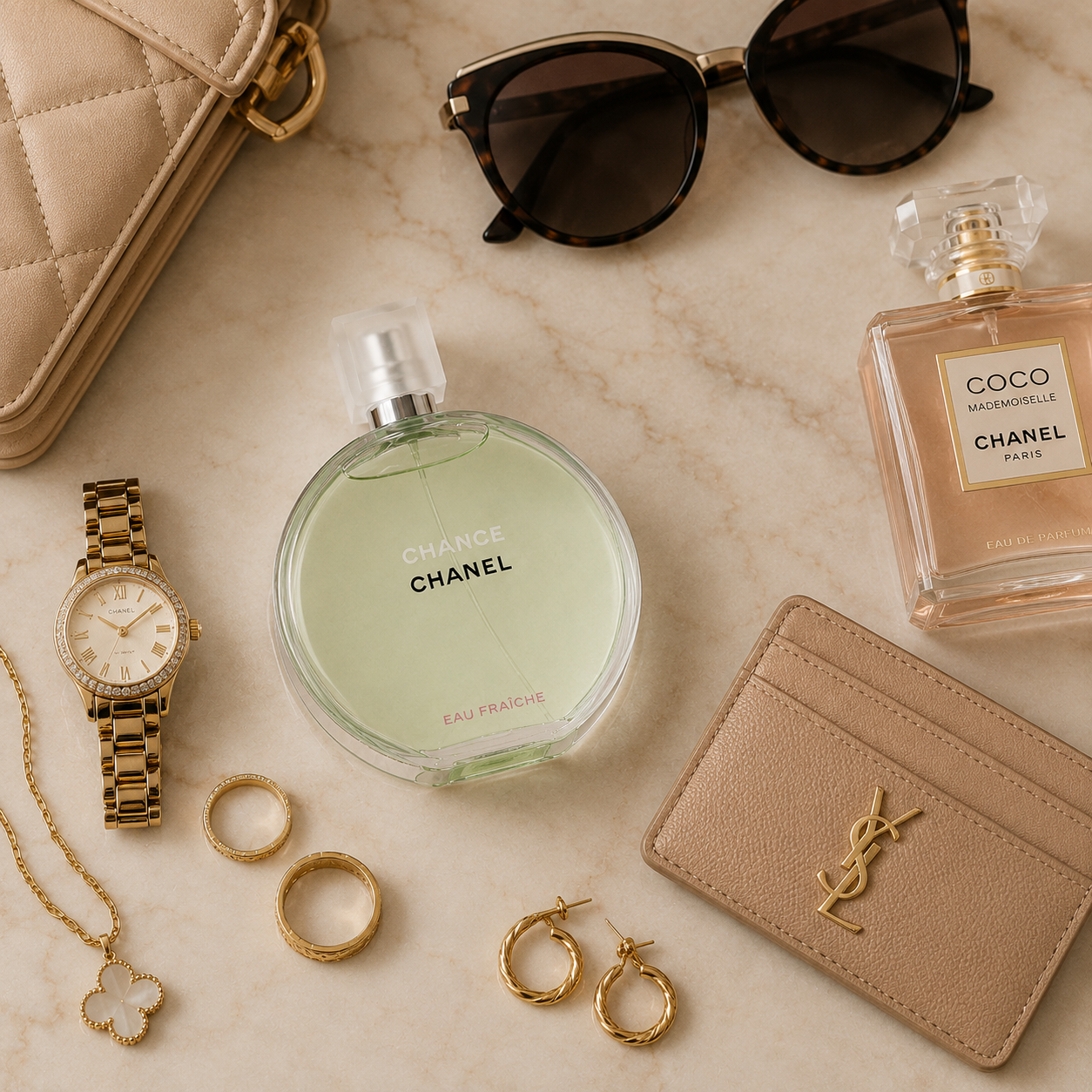 Premium women's fragrance gift featuring stylish bottle design and luxury packaging