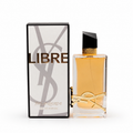 Luxury Libre Eau De Parfum with elegant gold details and premium designer bottle on clean white background