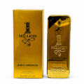 Luxury gold men’s perfume bottle with premium metallic finish