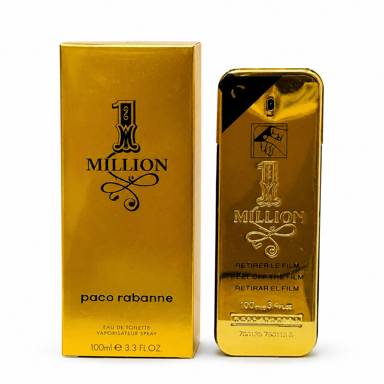 Luxury gold men’s perfume bottle with premium metallic finish
