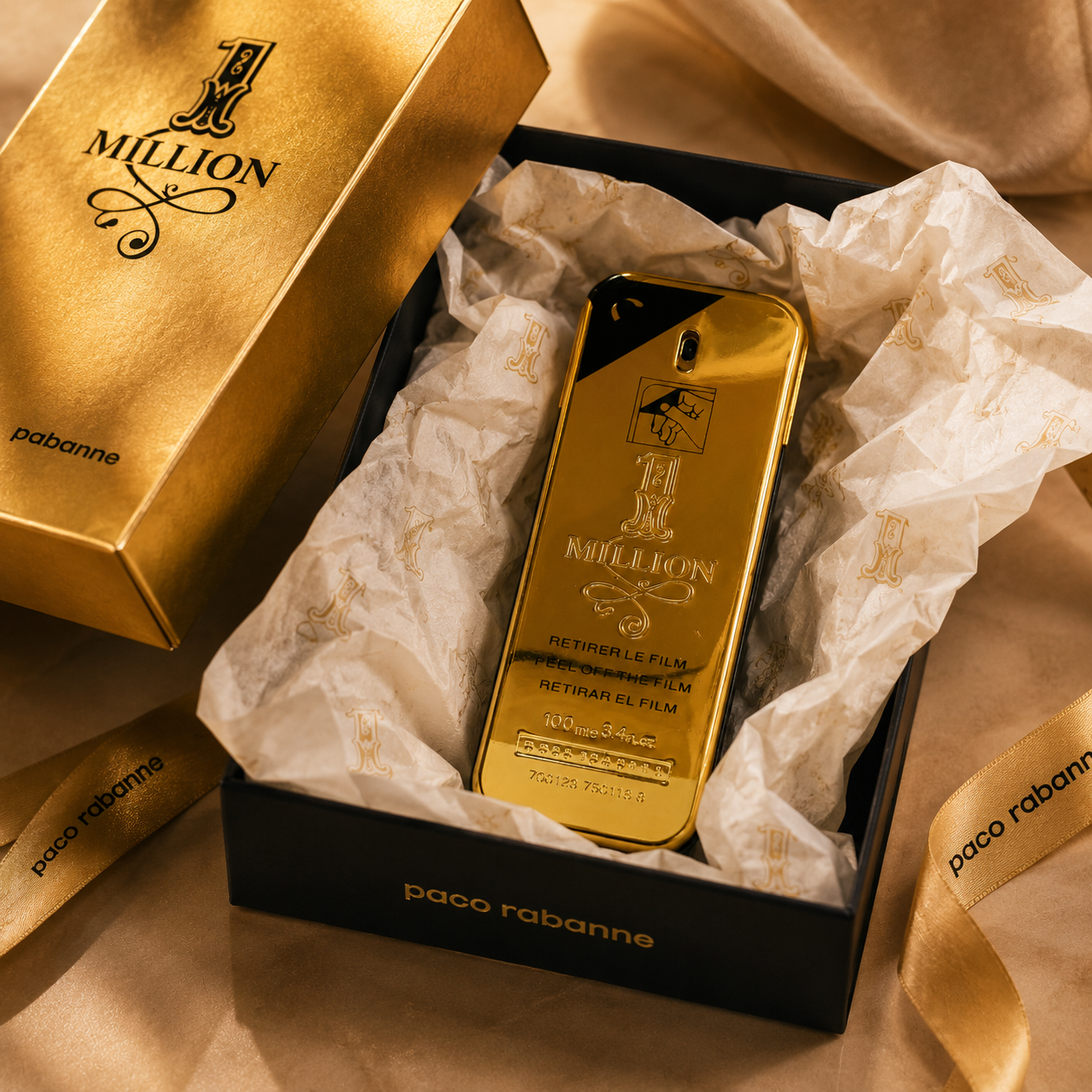 Premium metallic gold perfume for stylish modern men