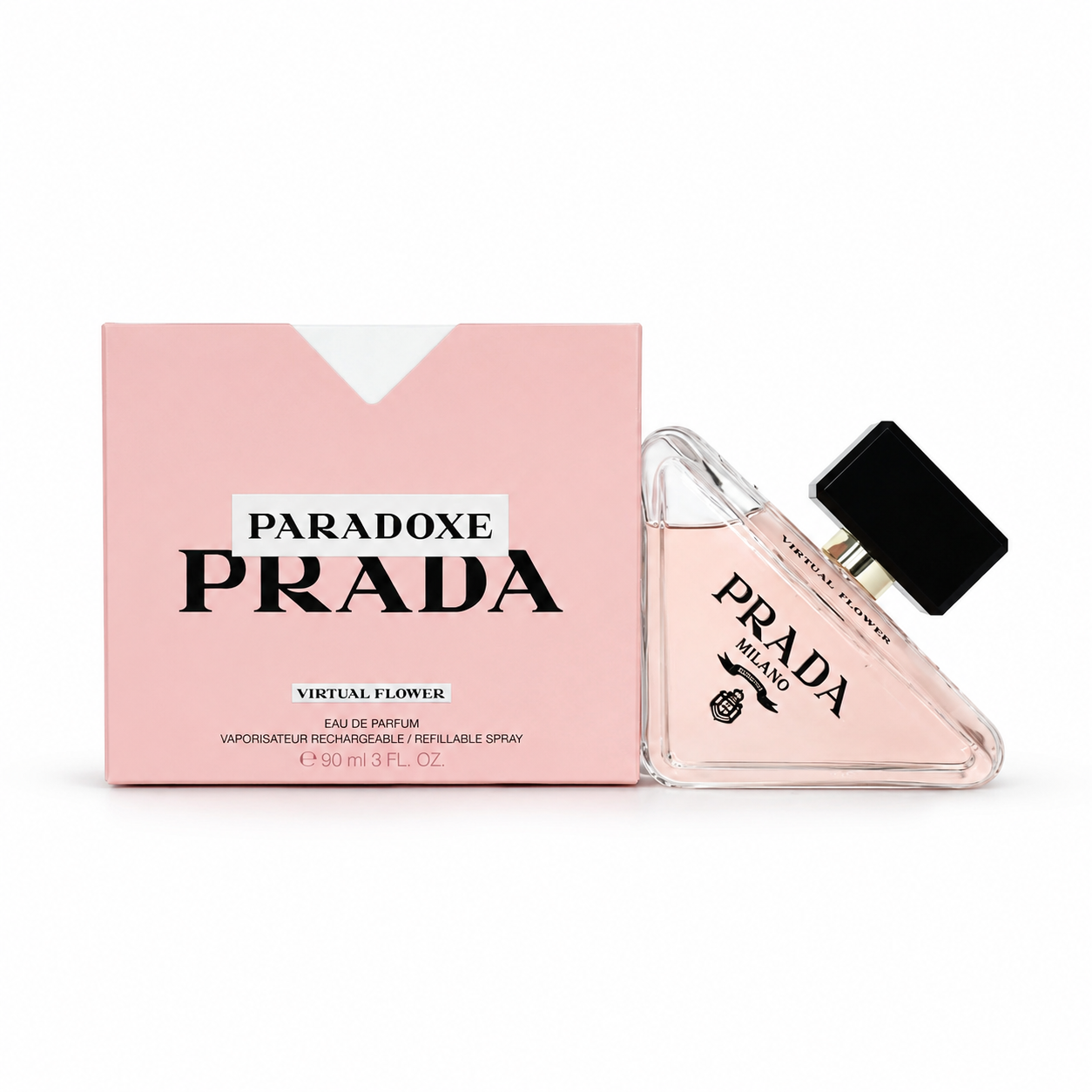 Luxury floral eau de parfum for women with elegant pink packaging and premium designer perfume bottle on white background.