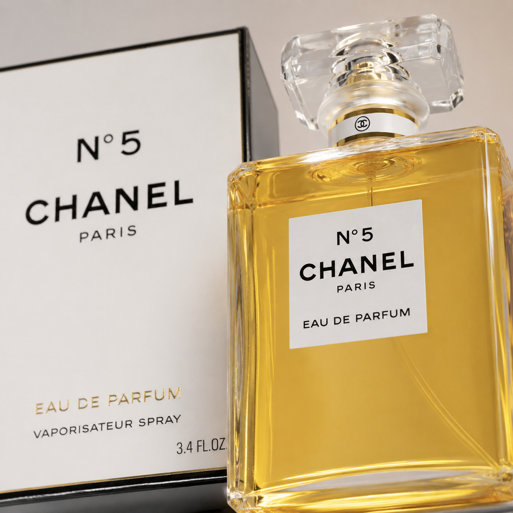 Premium women's perfume displayed in a sophisticated Dubai-inspired luxury lifestyle environment.