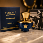 Luxury women's perfume displayed in elegant Dubai-inspired luxury environment