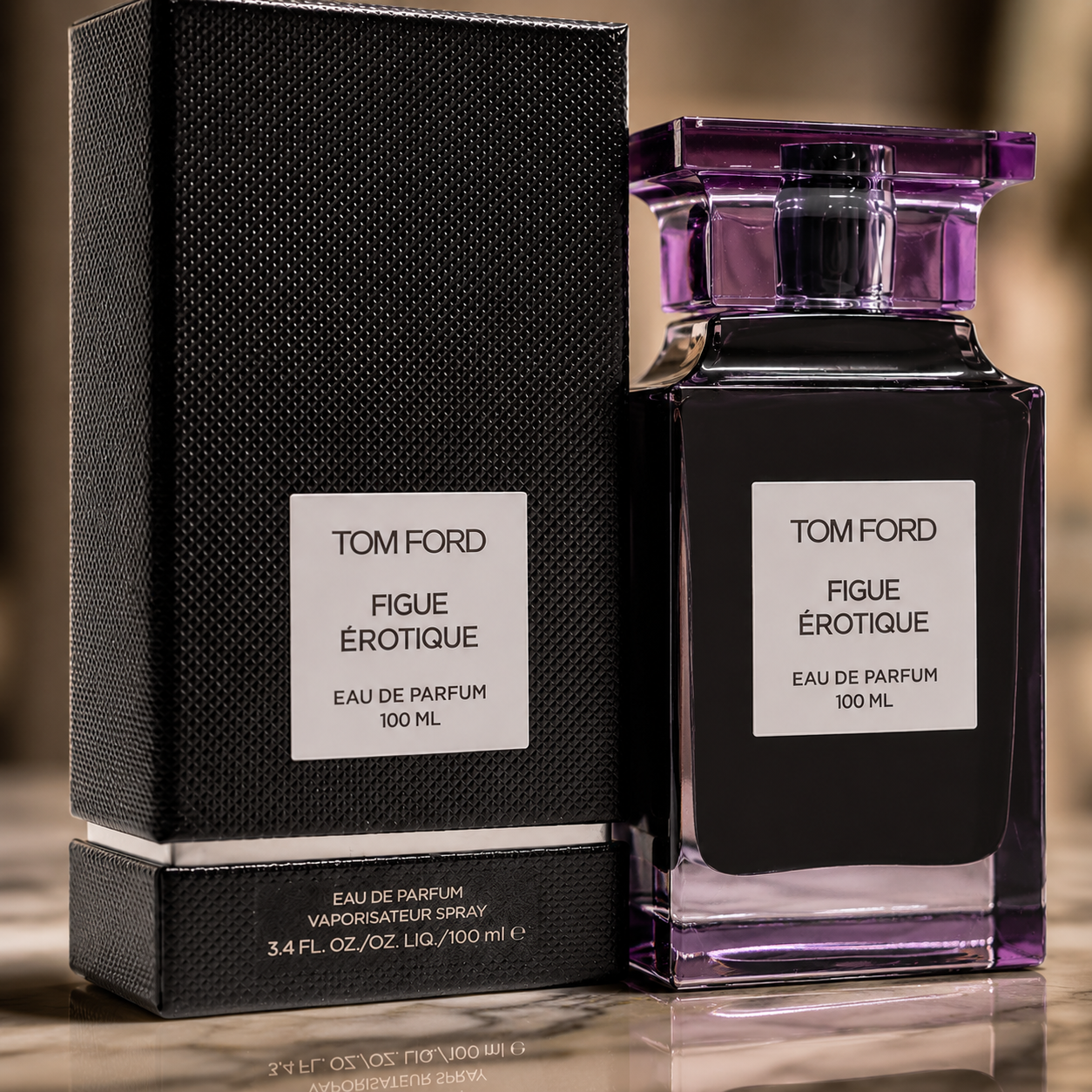 Close up view of luxury perfume bottle showcasing premium materials, elegant finish, refined details and sophisticated fragrance packaging